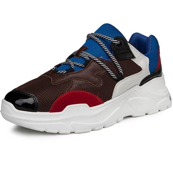 MERCY RX97 Chunky Leather/Mesh Sneakers - Multi Color